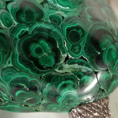 Turtle Silver and Malachite Milan Italy 20th Century