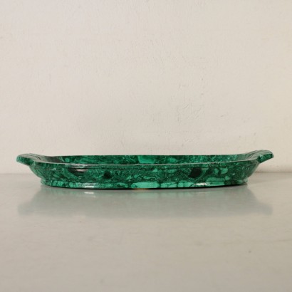 Malachite Elliptical Tray 20th Century