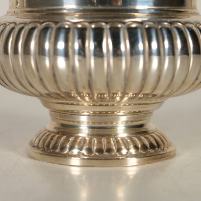 Silver Set Sugar Bowl and Milk Jug Italy Mid 20th Century