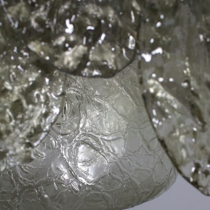 Ceiling Light Metal Crystal Vintage Italy 1960s