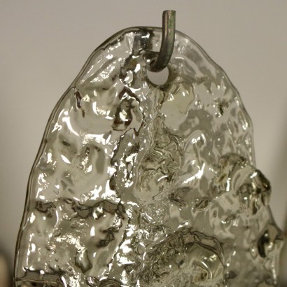 Wall Light Metal Crystal Vintage Italy 1960s