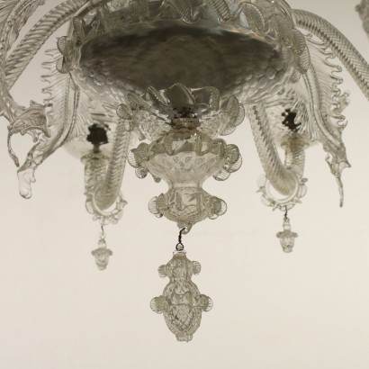 Large Chandelier Murano Glass Italy 20th Century