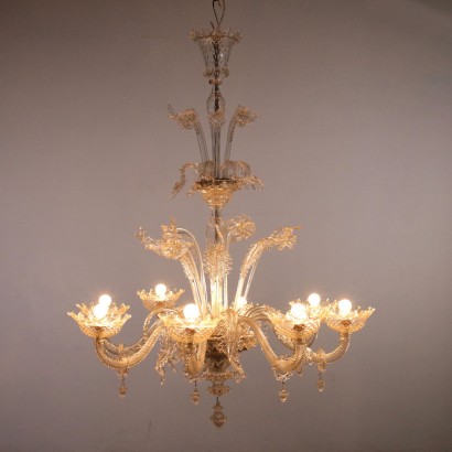 Large Chandelier Murano Glass Italy 20th Century