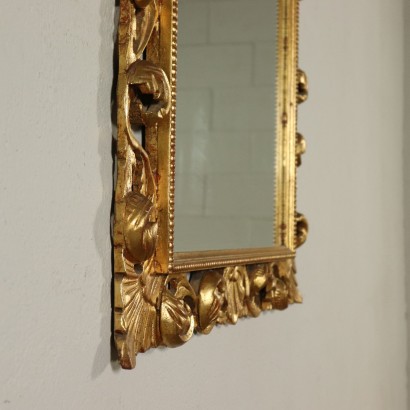 Carved Perforated Frame with Mirror Italy 20th Century