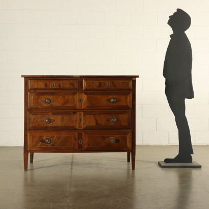 Chest of Drawers Maple Olive Walnut Italy 18th Century