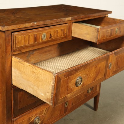 Chest of Drawers Maple Olive Walnut Italy 18th Century