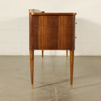 Commode Placage de Teck Palissandre Laiton Vintage Italie Années 60