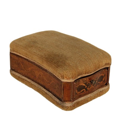 Neoclassical Sewing Box Wood Fabric Italy 18th Century