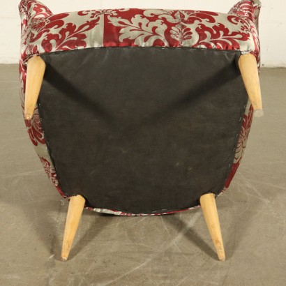 Petits Fauteuils Ressorts Tissu Fabriqué en Italie Années 50-60