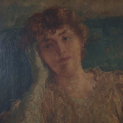 arte, arte italiano, pintura italiana del siglo XX, Retrato de una dama