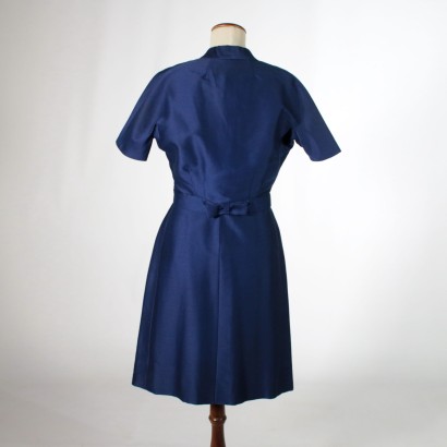 Vintage Blue Cocktail Dress with Bolero Made in Italy