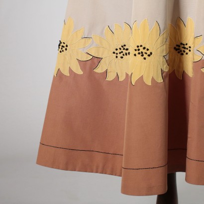 Vintage Dress with Flower Inserts 1960s