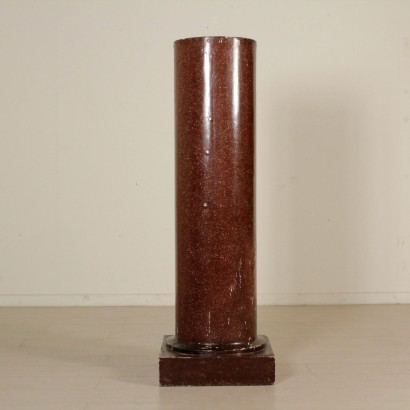 Lacquered Column with Porphyry Finish Italy 18th Century