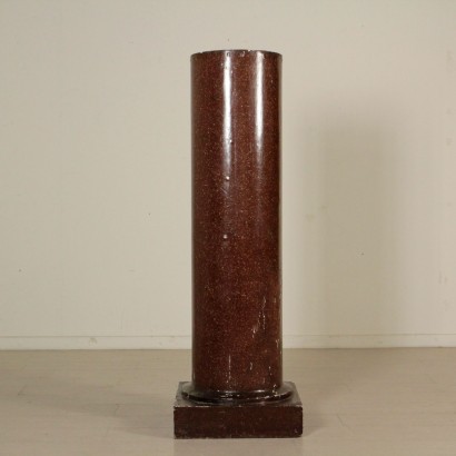 Lacquered Column with Porphyry Finish Italy 18th Century