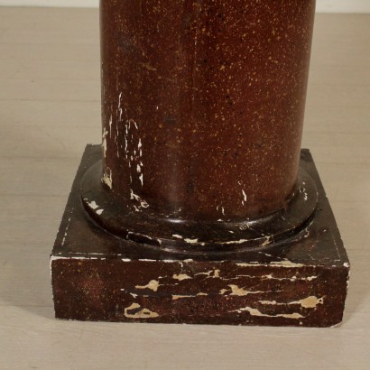 Lacquered Column with Porphyry Finish Italy 18th Century