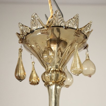 Lustre de Murano à six Bras Verre Italie Première moitié '900