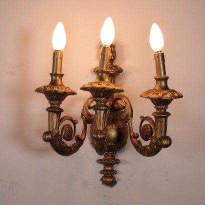 Pair of Gilded Sconces Italy 20th Century