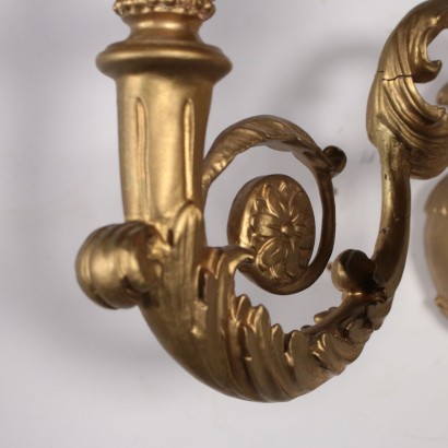 Pair of Gilded Sconces Italy 20th Century