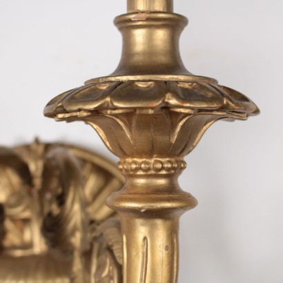 Pair of Gilded Sconces Italy 20th Century