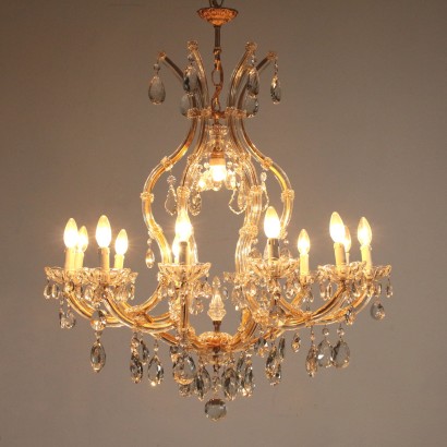 Marie Therese Chandelier Glass Italy 20th Century