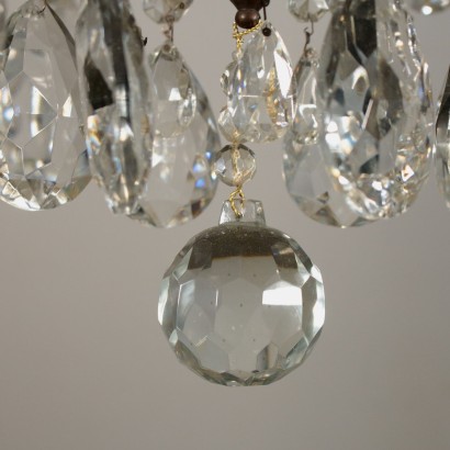 Lustre à six Bras Verre Fabriqué en Italie Première moitié '900