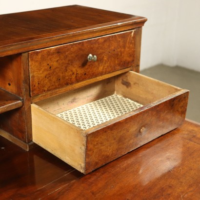 Pedestal Desk Cherry Walnut Austria Mid 1800s