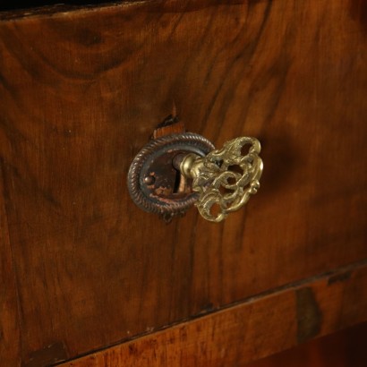 Pedestal Desk Cherry Walnut Austria Mid 1800s