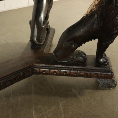 Table Sculpté Noyer Italie Première moitié '900