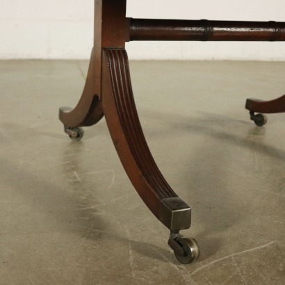 Mahogany Coffee Table Bronze Castors Italy Late 1800s