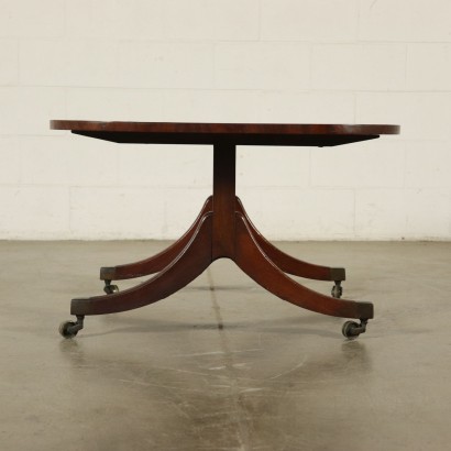 Mahogany Coffee Table Bronze Castors Italy Late 1800s