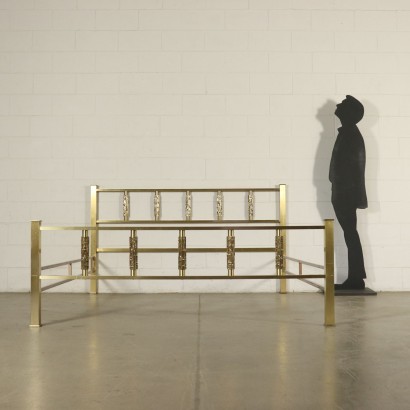 Brass Bed Structure Attributed to Luciano Frigerio Vintage Italy 1960s