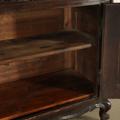 Cupboard with Plate Rack Walnut Poplar Italy 20th Century