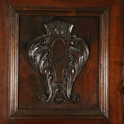 Double Body Walnut Cupboard Italy Early 1900s