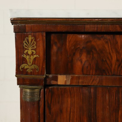 Empire Walnut Chest of Drawers Italy 19th Century