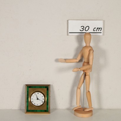 Table Clock La Vallèe Brass 20th Century