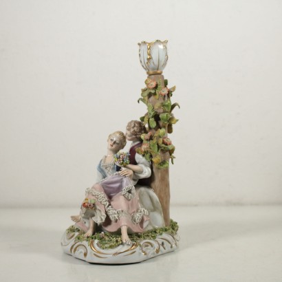 Pair of Capodimonte Figurines Ceramic Italy 20th Century