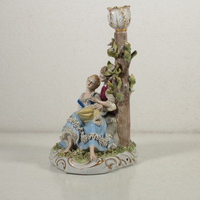 Pair of Capodimonte Figurines Ceramic Italy 20th Century