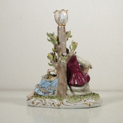 Pair of Capodimonte Figurines Ceramic Italy 20th Century