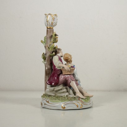 Pair of Capodimonte Figurines Ceramic Italy 20th Century