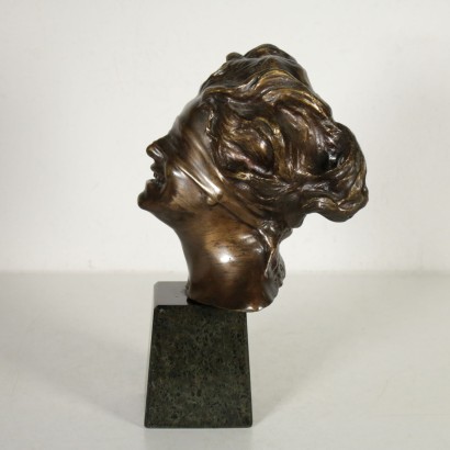 Blindfolded Goddess by Vincenzo Aurisicchio Bronze Sculpture 1900s