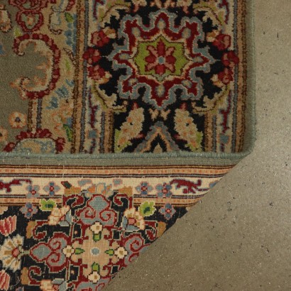 Tapis Kerman Laine Coton Fabrication manuelle Iran Années 90