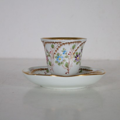 Decorated Cup Manufactured in Sevres France Late 1800s