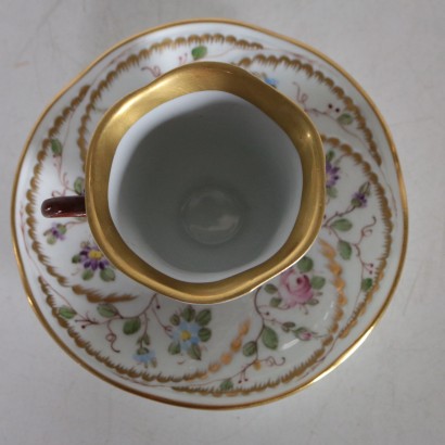 Decorated Cup Manufactured in Sevres France Late 1800s