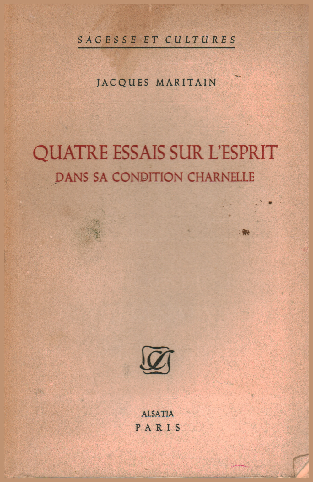 Quatre essais sur l'esprit dans sa condición de charn, s.una.