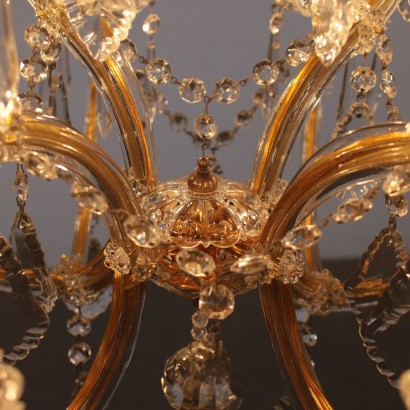 Lustre à quatre Bras Cristal Fabriqué en Italie Fin '800- Début '900