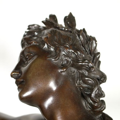 Sculpture Adrieu Etienne Gaudez Bronze Marbre noir '900