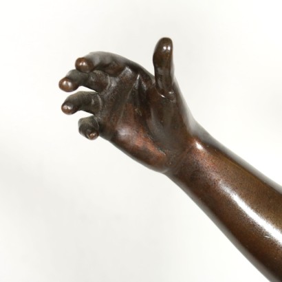 Sculpture Adrieu Etienne Gaudez Bronze Marbre noir '900