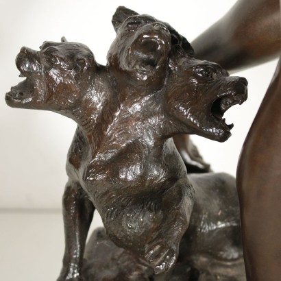 Bronzeskulptur Orpheus und Cerberus von Adrieu Etienne Gaudez