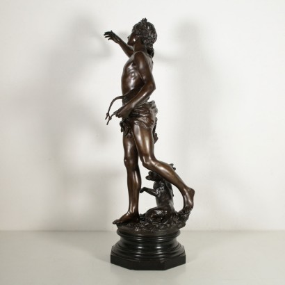 Sculpture Adrieu Etienne Gaudez Bronze Marbre noir '900