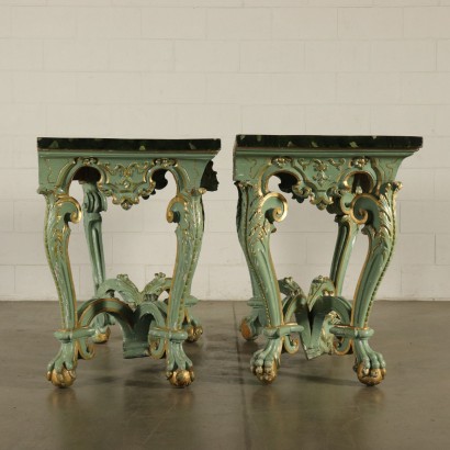 Pair of Baroque Console Tables Italy Late 1600s